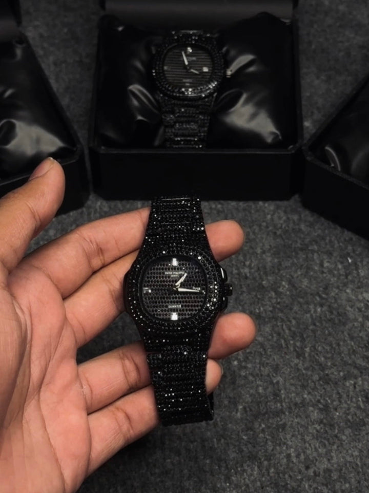 Patek Philippe Iced-toned Black Wactch