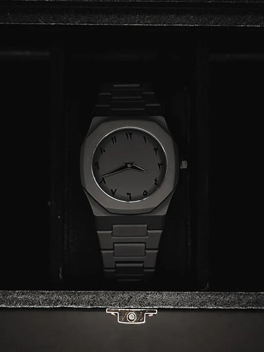 Full Black Arabic Aura Watch