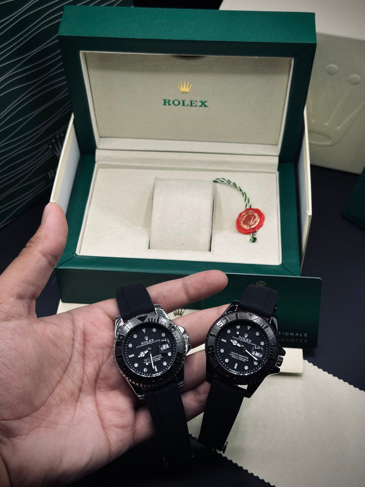 Rolex Yatch Master Watch (silicone straps)