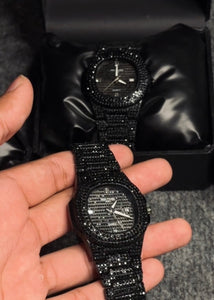 Patek Philippe Iced-toned Black Wactch