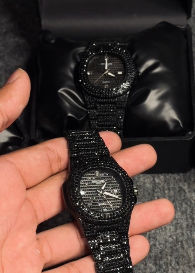 Patek Philippe Iced-toned Black Wactch